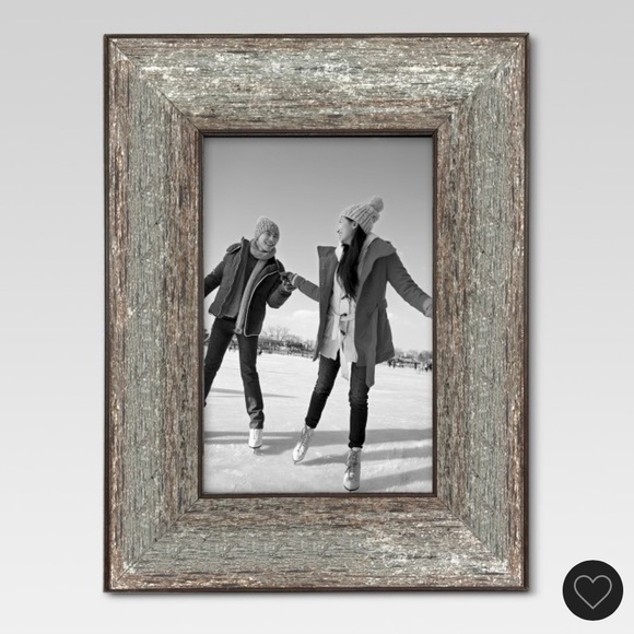 4”x6” Aged Wood Frame Silver-Threshold Brand New